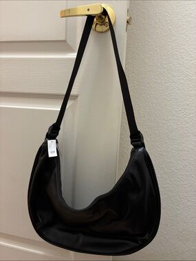 GAP Black Shoulder Hobo Bag with Wide Strap
